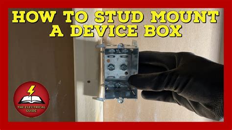 electrical code mounting outlet box on stud|elect box wall stud problems.